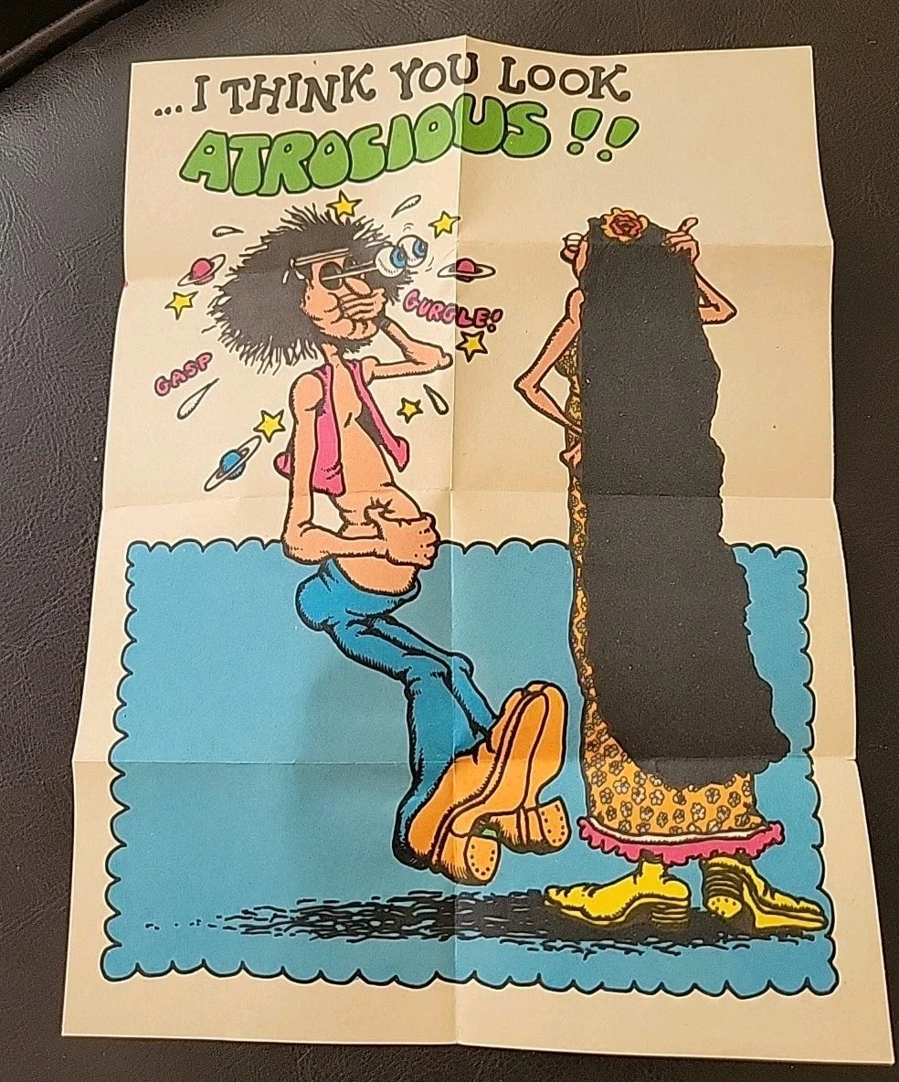 1971 Topps NASTY VALENTINE NOTES #8 trading card poster UNDERGROUND COMIC ART
