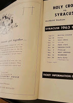 1963 Vintage College Football Program Syracuse vs. Holy Cross