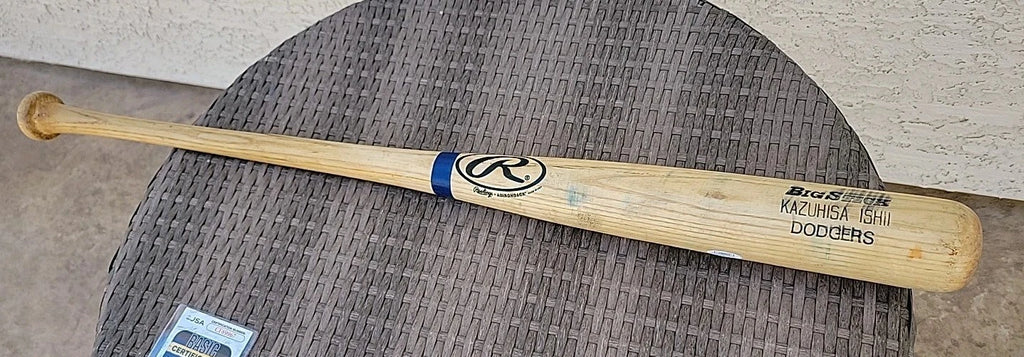Kazuhisa Ishii Game Used Autographed Bat 2002-2004 Los Angeles Dodgers  COA JSA