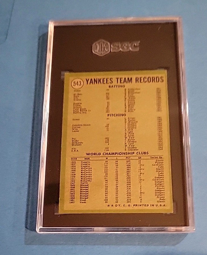 1971 Topps - #543 New York Yankees High Number SGC 6.5