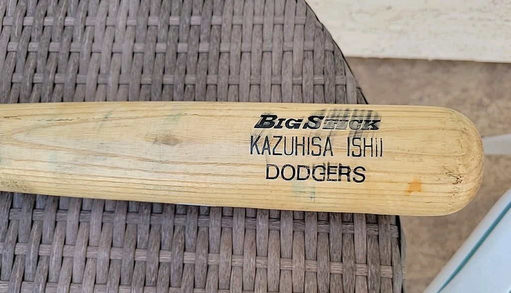 Kazuhisa Ishii Game Used Autographed Bat 2002-2004 Los Angeles Dodgers  COA JSA