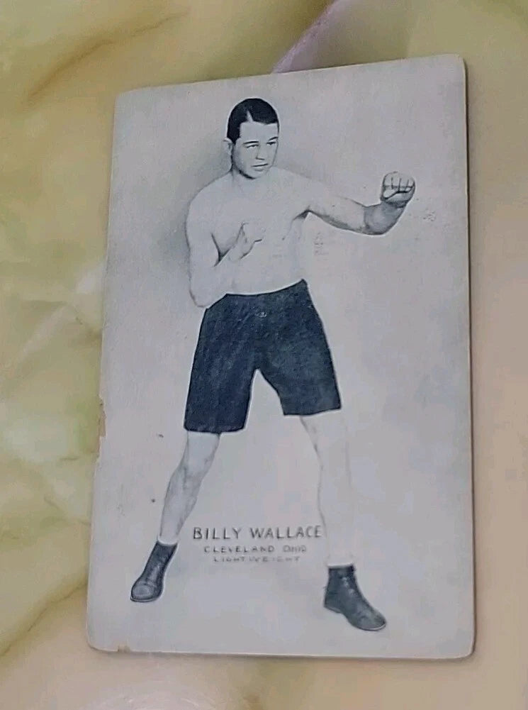 Billy Wallace Light weight 1920s Boxing Exhibit Card VG