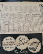1937 MLB Season Scorecard Boston Red Sox vs Washington Senators  G-VG