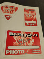 Bon Jovi 1993 I'll Sleep When I'm Dead Genuine Proof Sheet mock ups for Concert