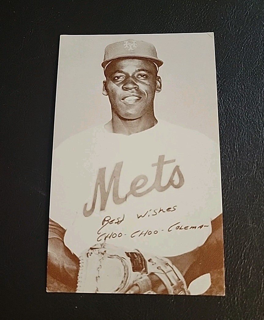 Choo Choo Coleman 1963 Exhibit Red Stats On Back VG New York Mets