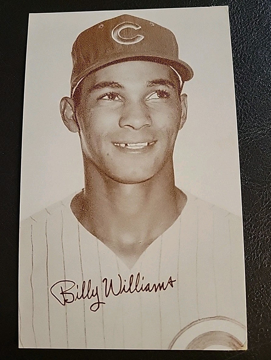 Billy Williams 1963 Exhibit Red Stats On Back VG/EX HOF Chicago Cubs