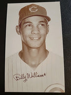 Billy Williams 1963 Exhibit Red Stats On Back VG/EX HOF Chicago Cubs
