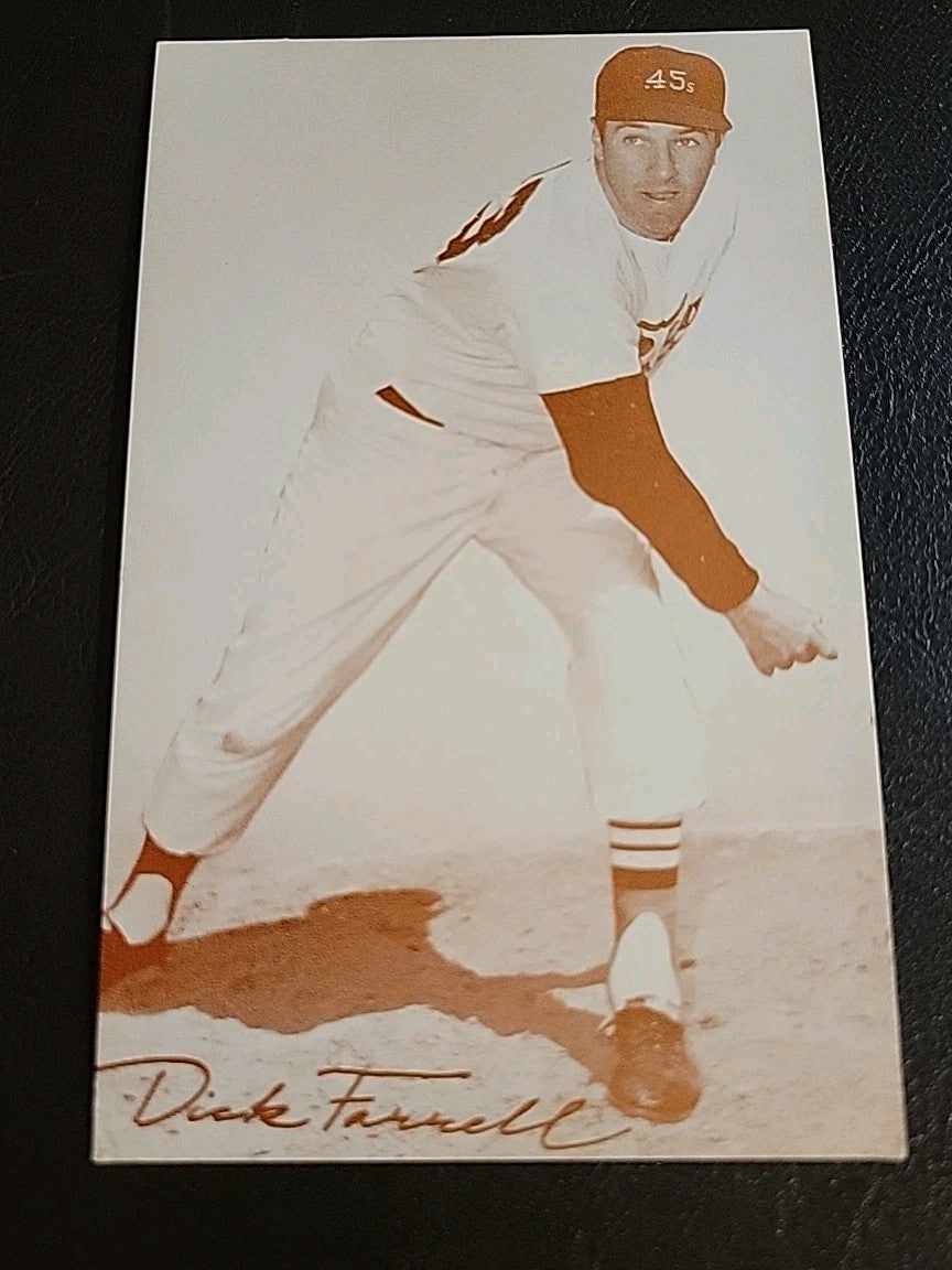 Dick Farrell 1963 Exhibit Red Stats On Back Ex/Mt Houston Colts