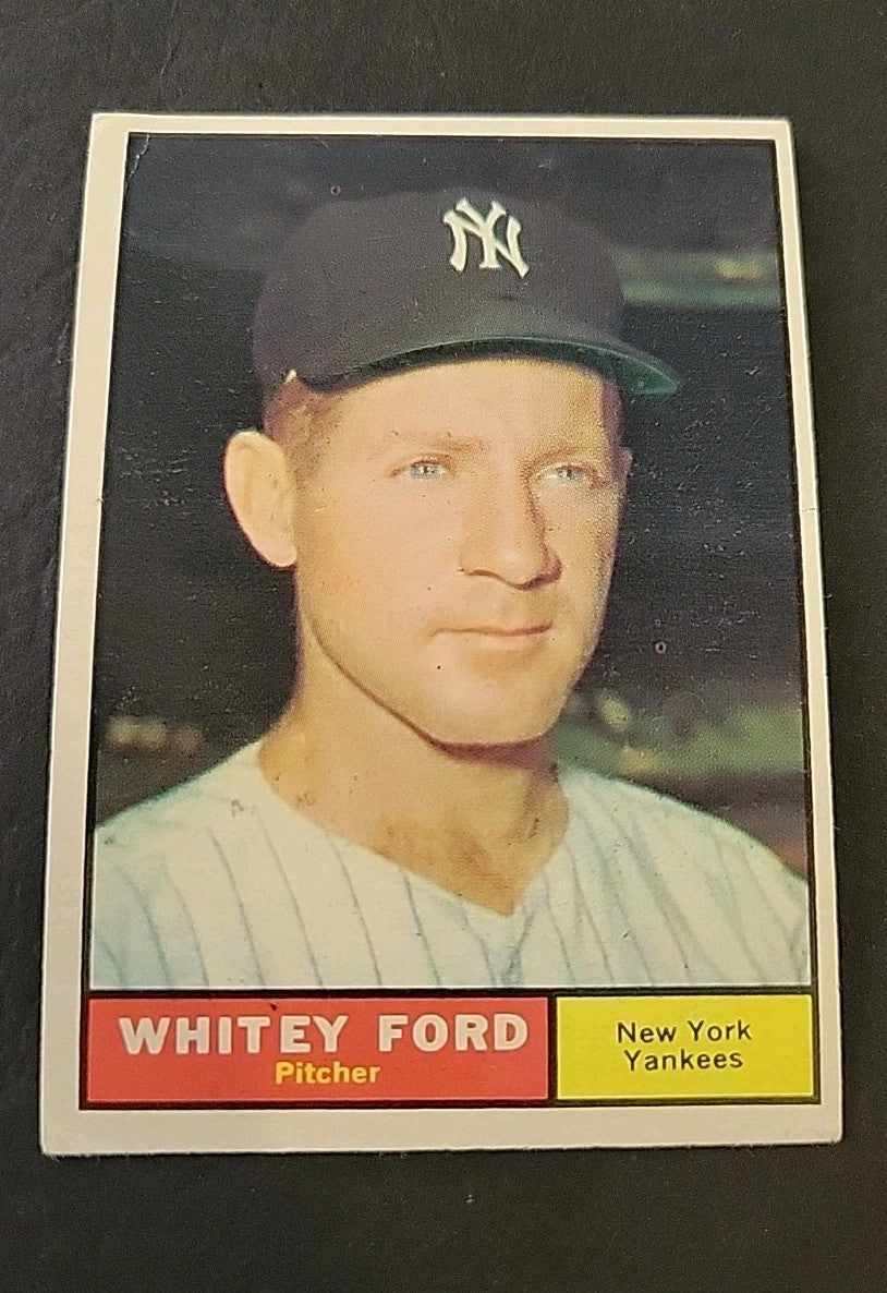 1961 Topps Baseball Whitey Ford New York Yankees Card #160 VG