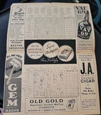 1937 MLB Season Scorecard Boston Red Sox vs Washington Senators  G-VG