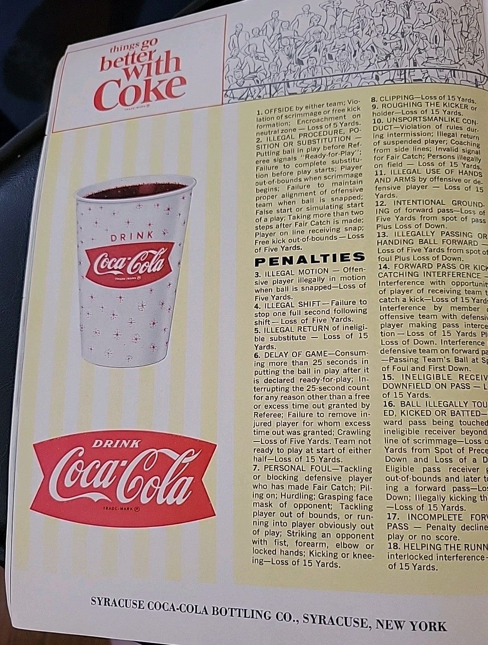1963 Vintage College Football Program Syracuse vs. Holy Cross