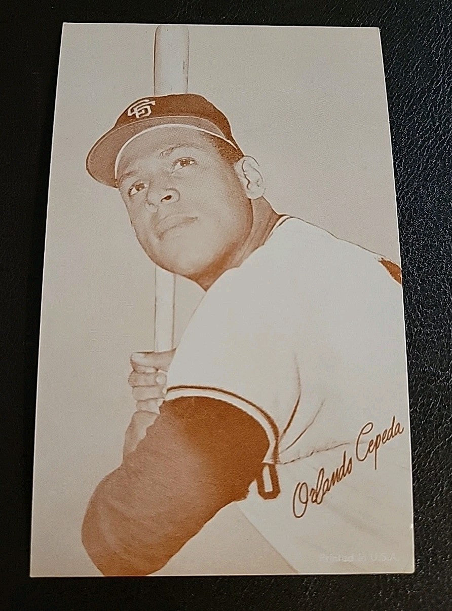 Orlando Cepeda 1963 Exhibit Red Stats On Back VG HOF San Francisco Giants