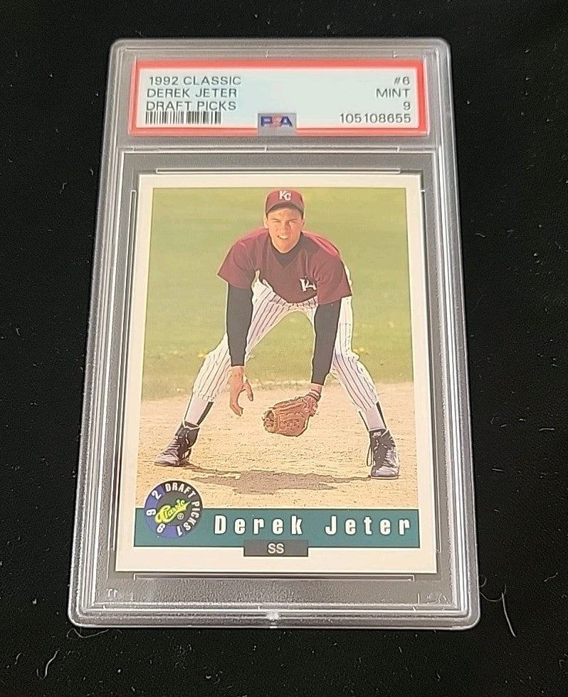 DEREK JETER 1992 CLASSIC DRAFT PICKS NEW YORK YANKEES SHORTSTOP  PSA 9 HOF