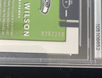 2017 Panini Donruss Optic Russell Wilson Aqua Prizm #026/299 Seahawks PSA 8