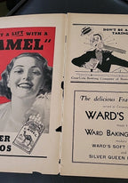 1937 MLB Season Scorecard Boston Red Sox vs Washington Senators  G-VG