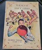 1963 Vintage College Football Program Syracuse vs. Holy Cross