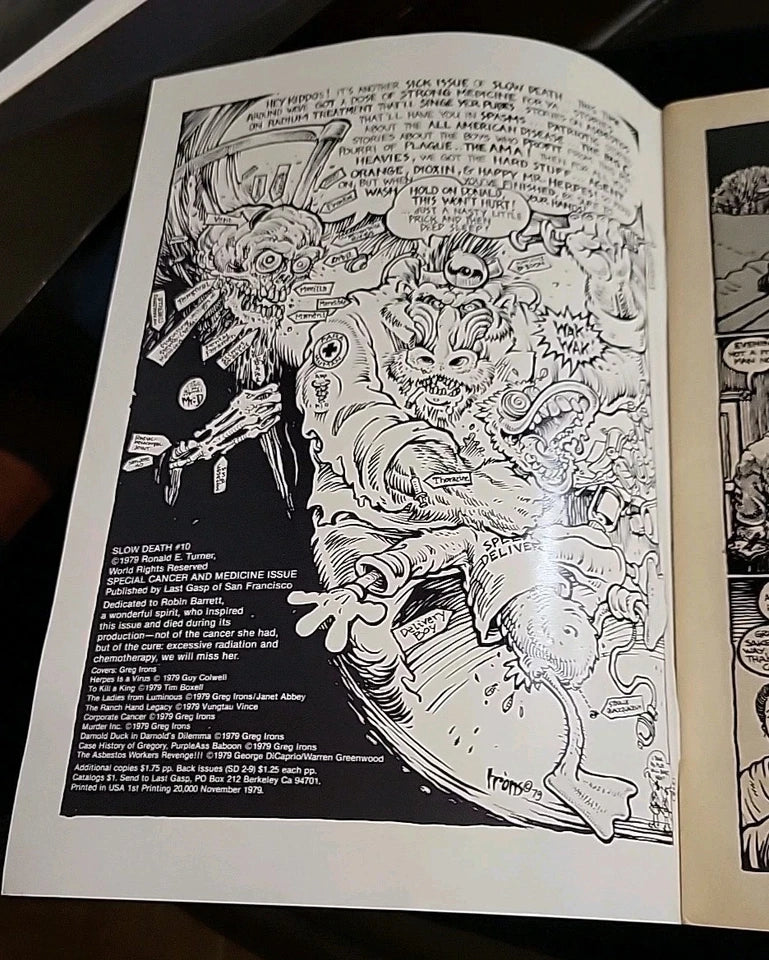 Underground comic SLOW DEATH No. 10 Last Gasp 1.00 cover