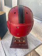 Vintage Antique Football Helmet 1940s Hutch Model Red H-8 w/half box